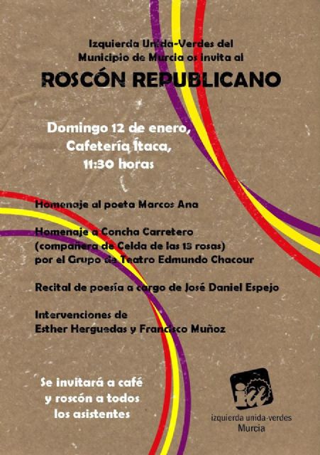 IU-Verdes celebra su roscón republicano con un homenaje a Marcos Ana y Concha Carretero