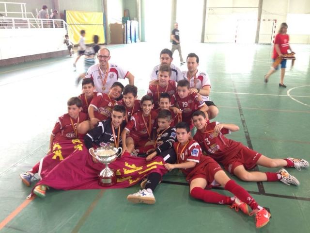 El equipo Alevín Aljucer ElPozo FS, Campeón de España por tercera vez consecutiva