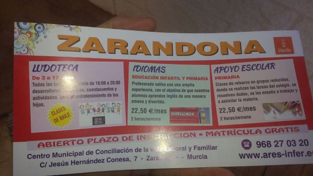 IU-Verdes denuncia que se use un centro municipal como academia privada en Zarandona