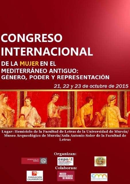 La Universidad de Murcia organiza un congreso sobre la mujer en el Mediterráneo Antiguo