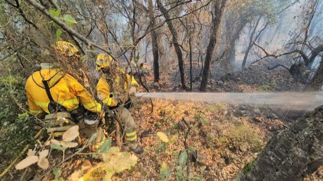 Regresa a la Región el dispositivo del Plan Infomur que ha colaborado en la extinción del incendio de la Vall D’Uixó