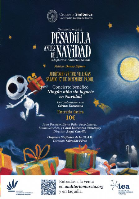 Concierto benéfico de la Sinfónica de la UCAM basado en la película 'Pesadilla antes de Navidad'