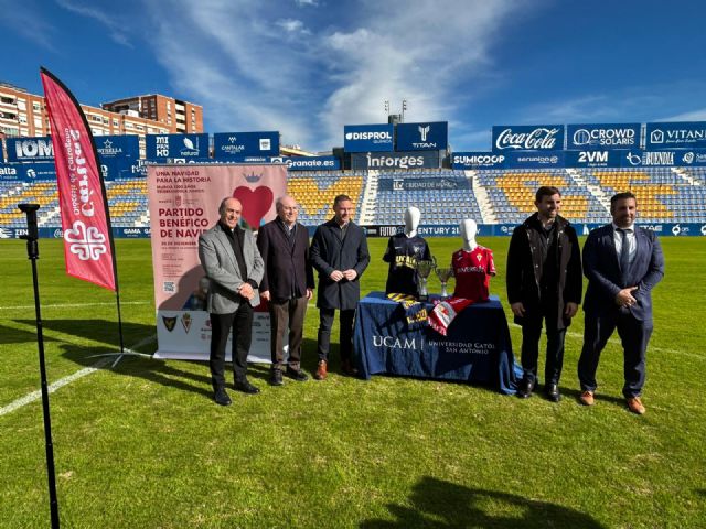 La Condomina vivirá el gran partido solidario en favor de Cáritas entre UCAM–Real Murcia, un espectáculo deportivo y social que marcará la Navidad murciana