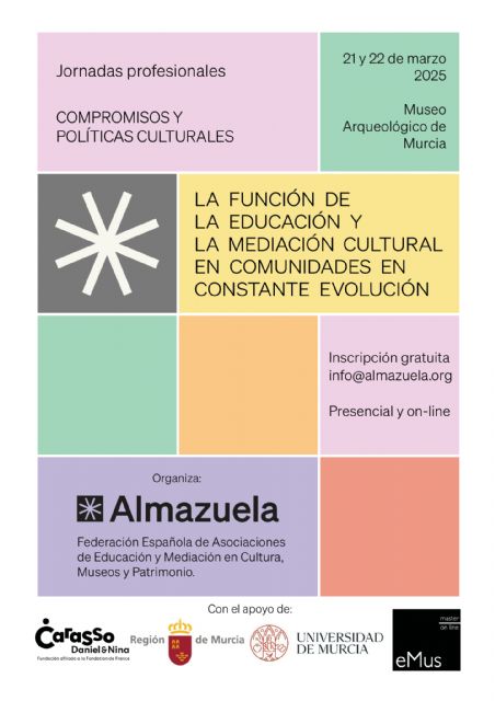 Murcia se convierte en epicentro de la educación y mediación cultural con unas jornadas clave de la mano de Almazuela