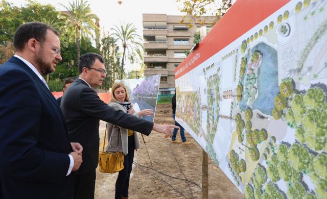 El Ayuntamiento inicia la conexión de cuatro emblemáticos jardines de Murcia para crear un eje verde de 70.000 m2