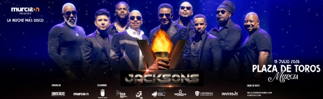 Murcia On presenta La noche más disco: THE JACKSONS. 15 de julio, plaza de toros de Murcia