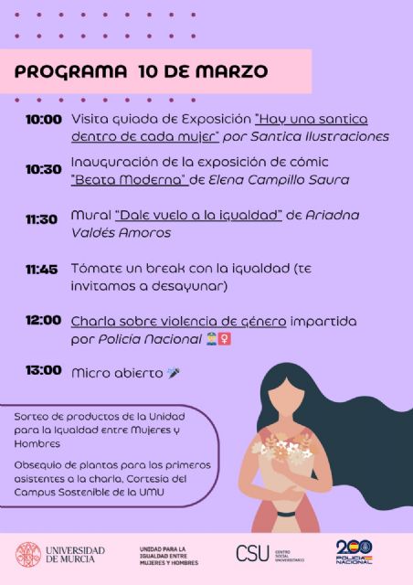 La Universidad de Murcia conmemora el 8M con la entrega de los Distintivos de Igualdad y un homenaje a la fotógrafa María Manzanera