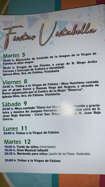 La Asociación Vecinal de Vistabella señala la excluyente programación de las fiestas del barrio 2026