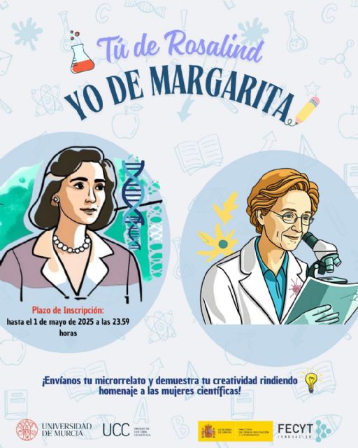 La literatura como altavoz de la ciencia: la UMU convoca el concurso literario 'Tú de Rosalind, yo de Margarita' por el 8M
