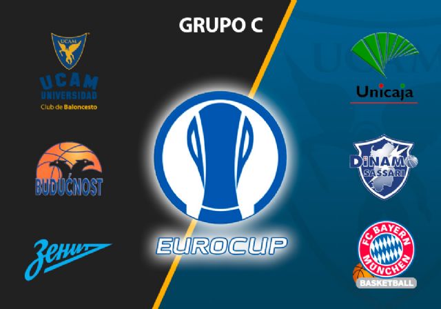 Unicaja Málaga, FC Bayern, Dinamo Sassari, Zenit y Podgorica, rivales del UCAM Murcia CB en la Eurocup
