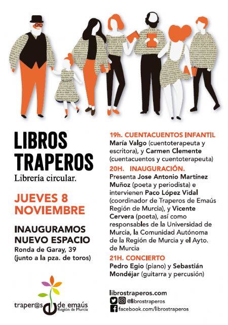 Traperos de Emaús presenta en el barrio de Santa Eulalia la mayor librería de segunda mano de la Región
