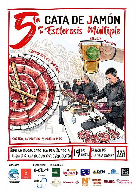 AMDEM Presenta su V Cata Benéfica de Jamón con un gran objetivo: recaudar fondos para un nuevo exoesqueleto