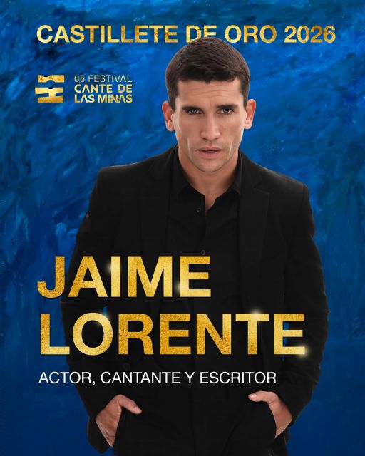 El actor murciano Jaime Lorente recibe el ´Castillete de Oro´ del Cante de las Minas