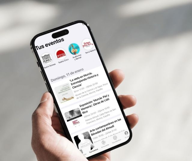 La app de Ayuntamiento electrónico Tu Murcia permite consultar la programación de los teatros y auditorios municipales y adquirir entradas