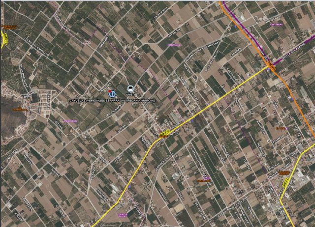 Motorista herido en un accidente de tráfico ocurrido en El Esparragal, Murcia