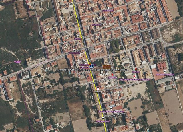 Trasladan al hospital a un niño atropellado en Murcia