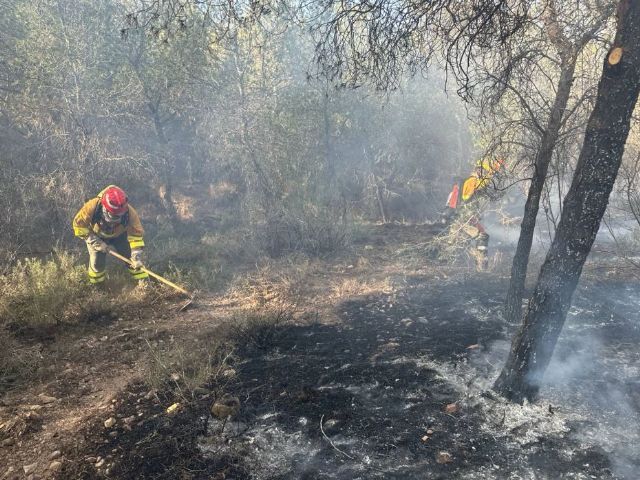 Incendio forestal declarado en el paraje Coto de los Cuadros, Murcia