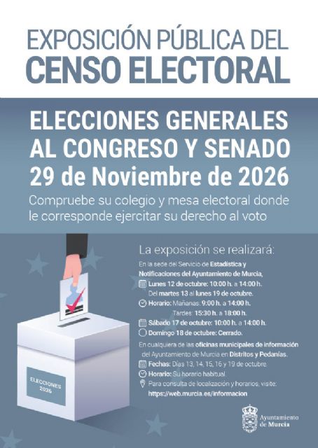 Los ciudadanos ya pueden consultar el censo electoral para las elecciones del 29 de noviembre