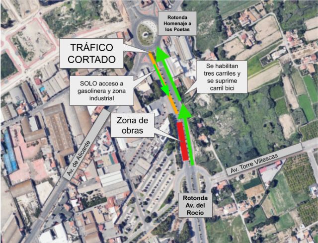 El Ayuntamiento facilita vías alternativas de circulación por los trabajos en avda. Miguel Indurain debido a la incidencia en la calzada