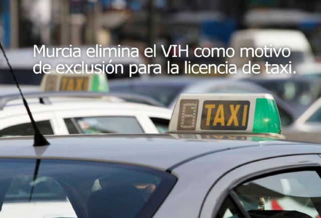 Murcia elimina el VIH como motivo de exclusión para la licencia de taxi