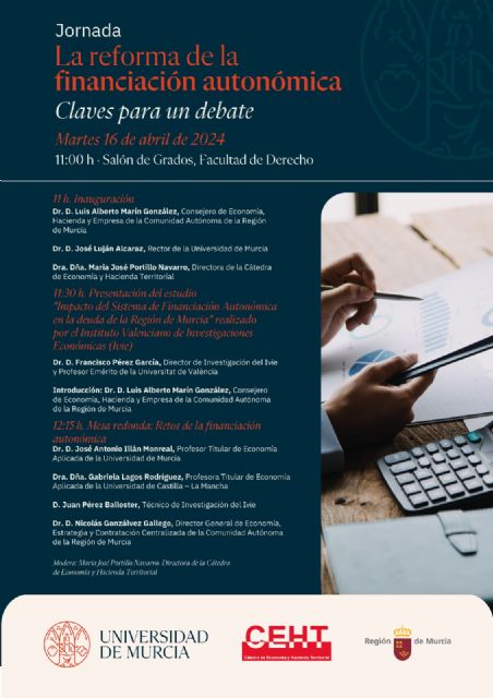La Cátedra de Economía y Hacienda Territorial de la UMU dedica este martes una jornada a la financiación autonómica