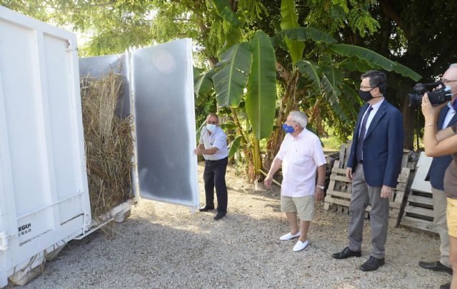 Un gran contenedor capaz de almacenar 2.000 kilos de restos de poda por un aire más limpio