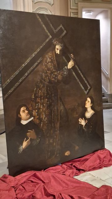 La Comunidad presenta el lienzo restaurado de Nuestro Padre Jesús Nazareno, que se incorporará al Museo Salzillo