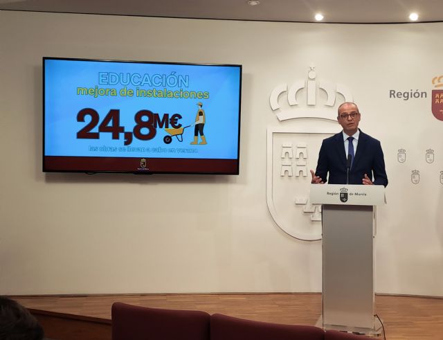 El Gobierno regional invierte 24,8 millones en obras en 38 centros educativos durante el verano