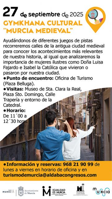 Las Rutas Patrimoniales en Femenino vuelven a recorrer la historia de Murcia y el papel de las mujeres a lo largo de sus 1200 años a partir de septiembre