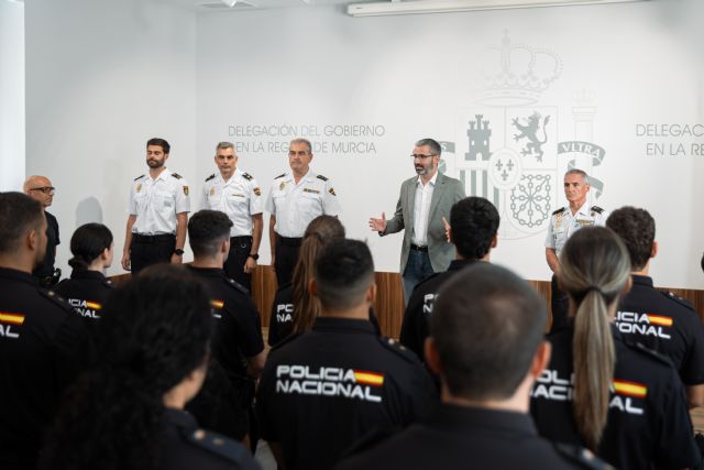 Lucas recibe a 65 nuevos policías nacionales en prácticas que completarán su formación en diferentes comisarías de la Región de Murcia