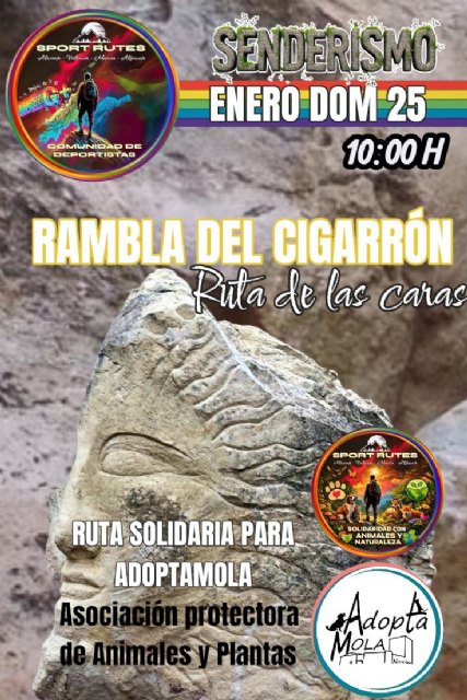 Sport Rutes inicia el año con una ruta solidaria a favor de la protectora Adopta Mola