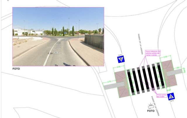 Churra contará con dos vados peatonales nuevos en  vías principales preservando la seguridad y accesibilidad de los usuarios