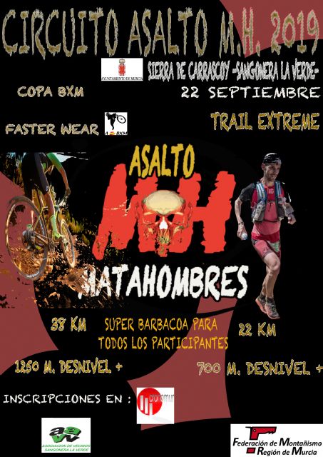 El circuito Asalto Matahombres se celebra el 22 de septiembre con dos carreras por montaña, una en bicicleta y otra a pie