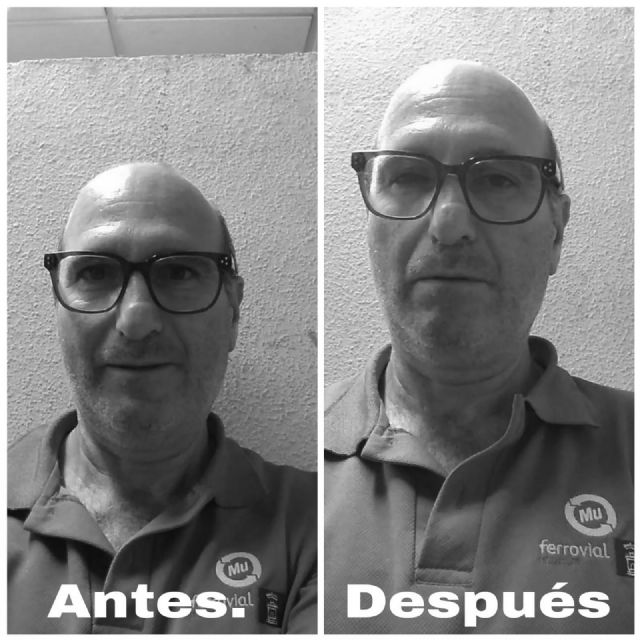 Trabajadores de la recogida de basuras se fotografían antes y después del turno de noche para visibilizar su labor