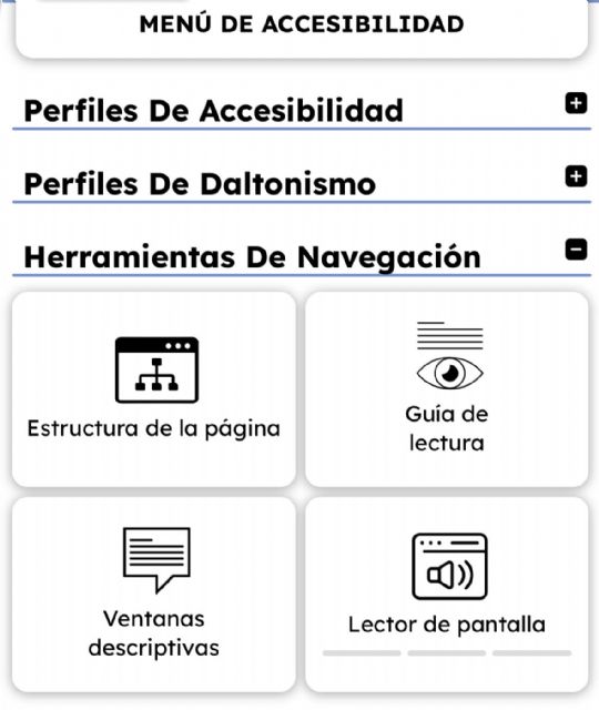 La app Tu Murcia incorpora nuevas funciones para garantizar la accesibilidad de los usuarios