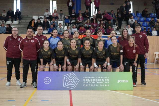 La selección murciana, subcampeona de España Sub-14 de fútbol sala