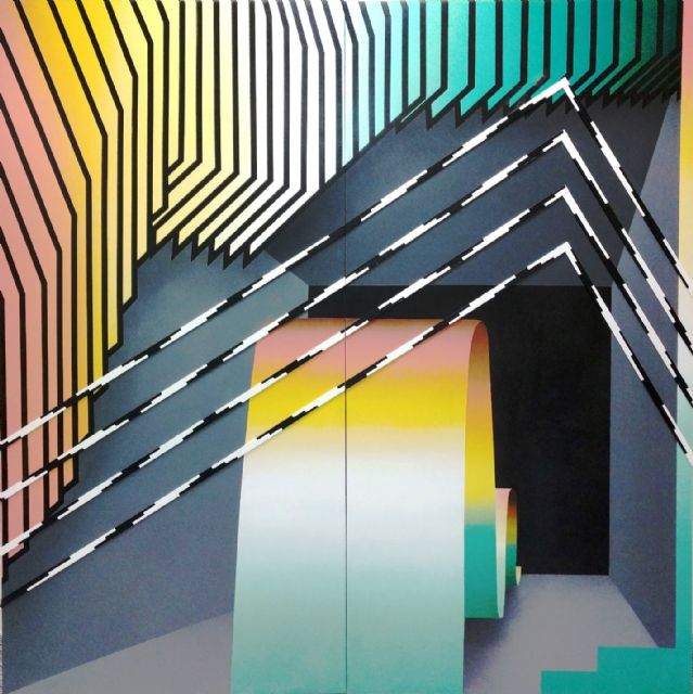 El artista Ángel Toren pinta en vivo este sábado en el MUBAM dentro de la exposición 'De Vándalos a Leyendas. Arte Urbano'