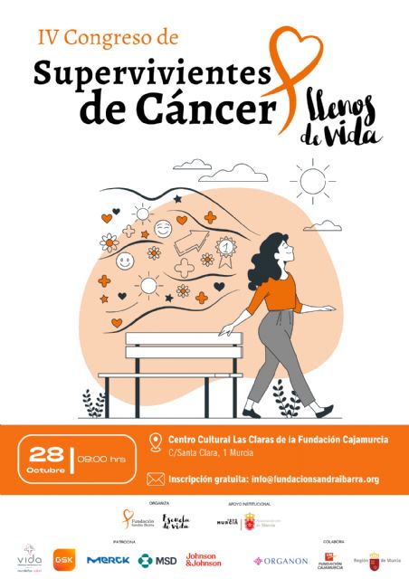 Murcia acogerá el IV Congreso de Supervivientes de Cáncer ´Llenos de Vida´ de la Fundación Sandra Ibarra el 28 de octubre