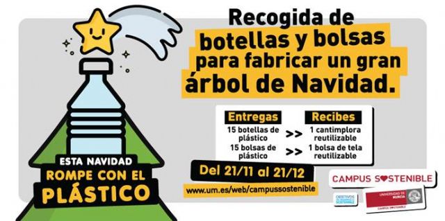 La Universidad de Murcia impulsa una campaña de recogida de plásticos entre la comunidad universitaria