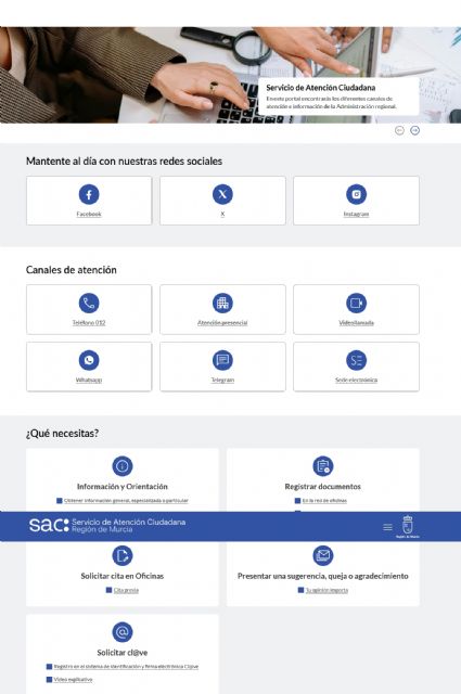 La Comunidad facilita el acceso a los servicios públicos a través del portal del Servicio de Atención Ciudadana