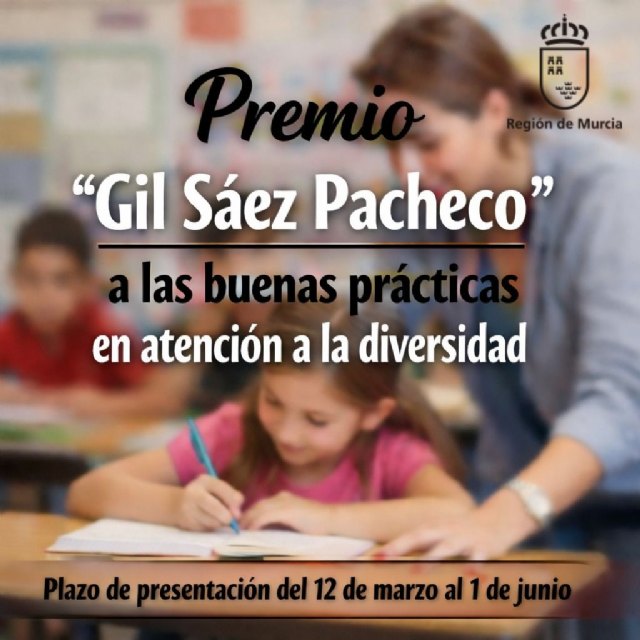 El lunes finaliza el plazo para optar al ´Premio Gil Sáez Pacheco´ a las buenas prácticas en atención a la diversidad