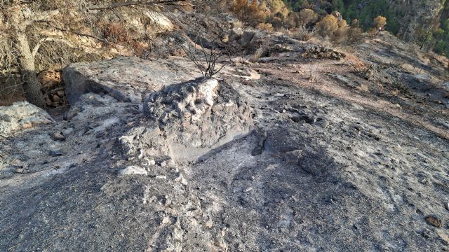 El Ayuntamiento confirma afecciones del fuego en el Castillo de Los Garres tras la denuncia de Huermur