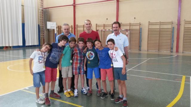 Rafa y Bolarín en la entrega de medallas al deporte del colegio Marista La Fuensanta