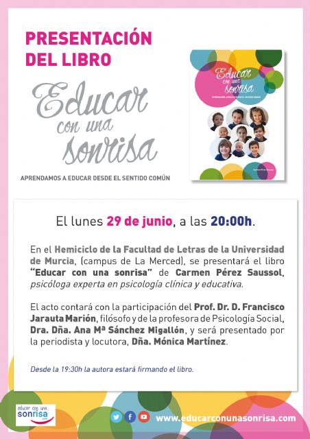 Presentan en la Universidad de Murcia el libro 'Educar con una sonrisa'