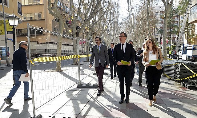 El peatón gana 15.000 m2 en el centro de Murcia con el inicio de las obras de la Fase II de la avenida Alfonso X