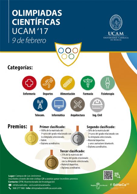 La UCAM celebra las Olimpiadas Científicas para estudiantes de Bachiller y Grado Superior de FP