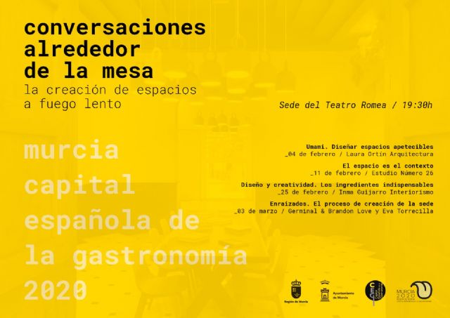 La arquitectura se apodera de la sede de Murcia Capital Española de la Gastronomía con el ciclo de ´Conversaciones alrededor de la mesa´