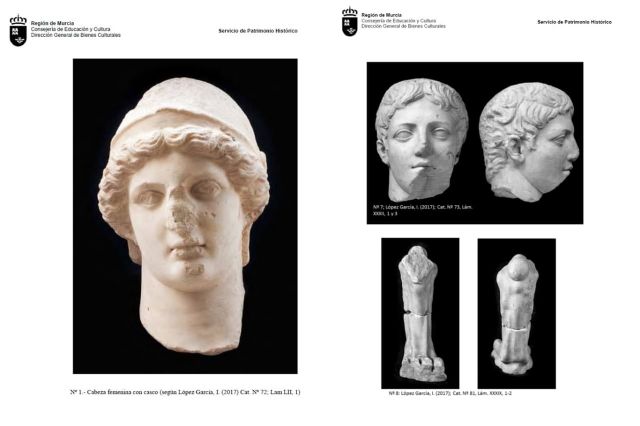 Huermur apoya la protección BIC de las esculturas romanas de Osuna reencontradas en Murcia