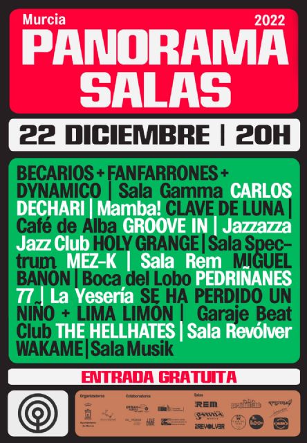 Más de 4.000 personas podrán disfrutar este jueves de los 11 conciertos gratuitos en las salas musicales de Murcia
