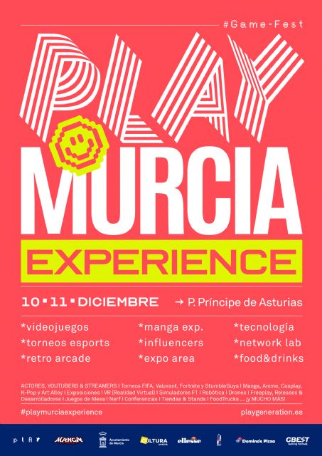 Vuelve a Murcia PLAY #Game-Fest, el circuito de eventos de ocio digital, videojuegos y nuevas tecnologías que recorre España